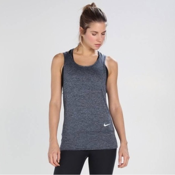 Nike Women’s Dri-Fit Grey Multi-Strap Running Tank - Picture 2 of 15